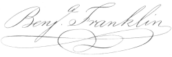 Benjamin Franklin's signature